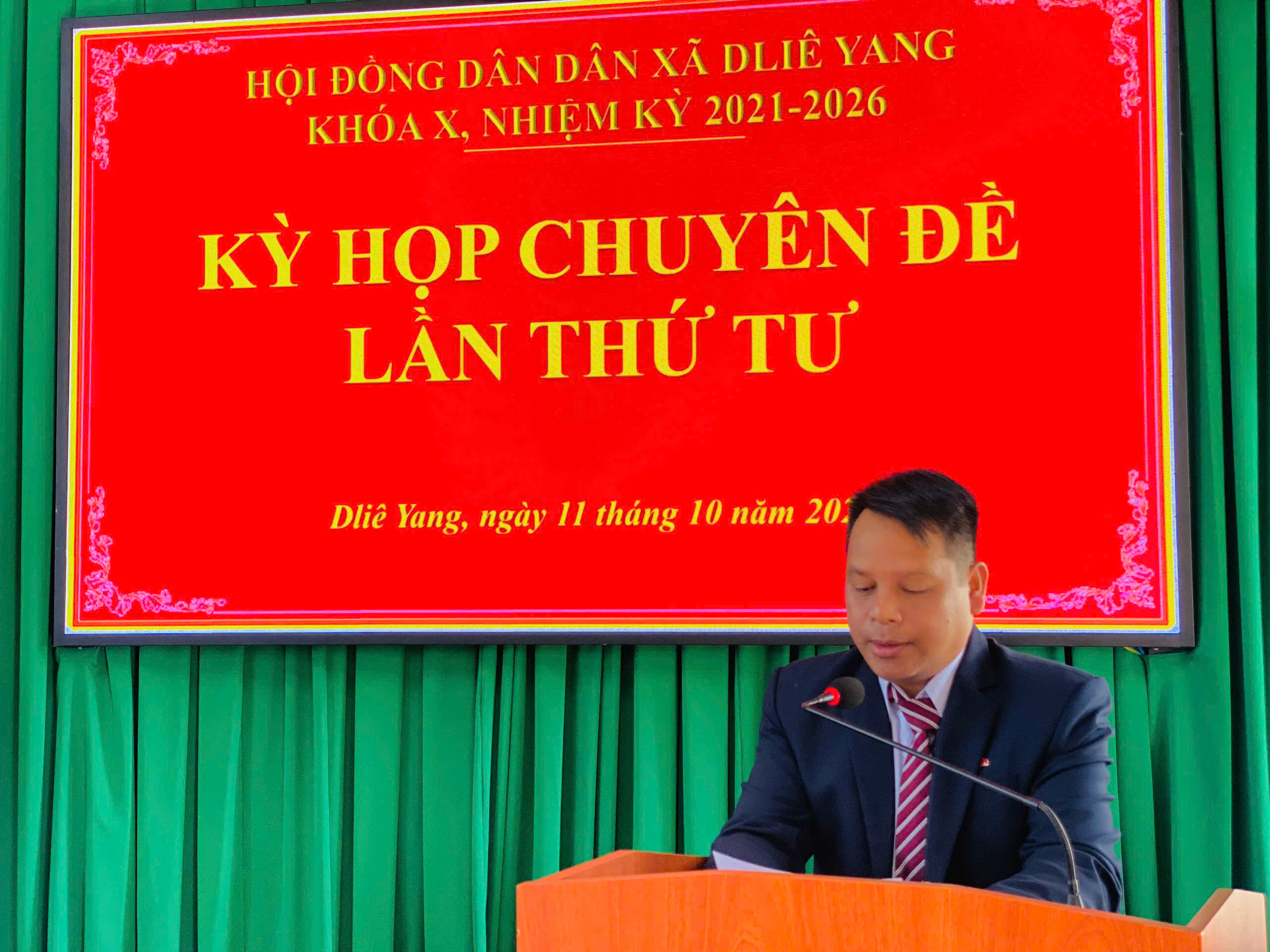 Kỳ họp Chuyên đề lần tứ thứ tư, HĐND xã DLiê Yang khoá X, nhiệm kỳ 2021 – 2026.